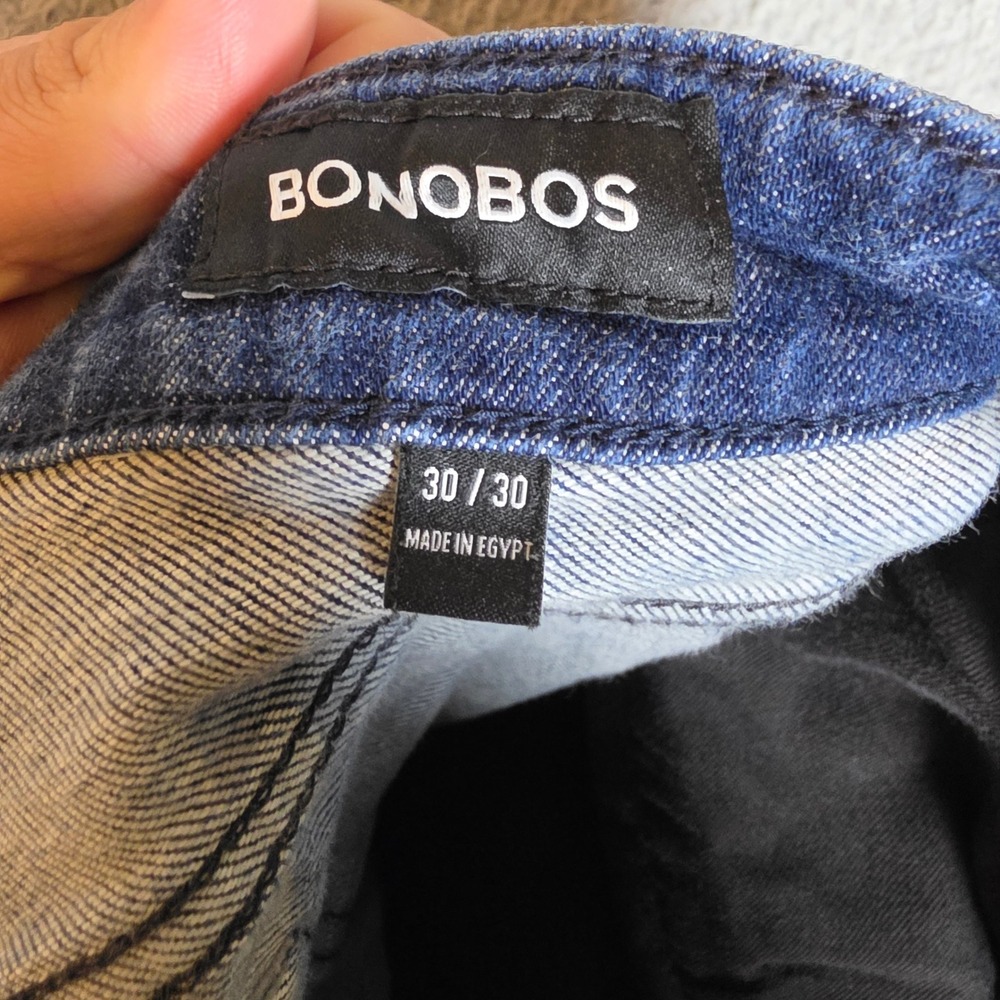 Bonobos Jeans Mens 30x30 Blue Stretch Dark Wash Denim Casual Office - Picture 5 of 9